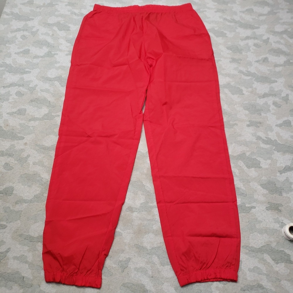 Vintage Marlboro Windbreaker Pants Mens XL Black Red Drawstring 90s Track Nylon
